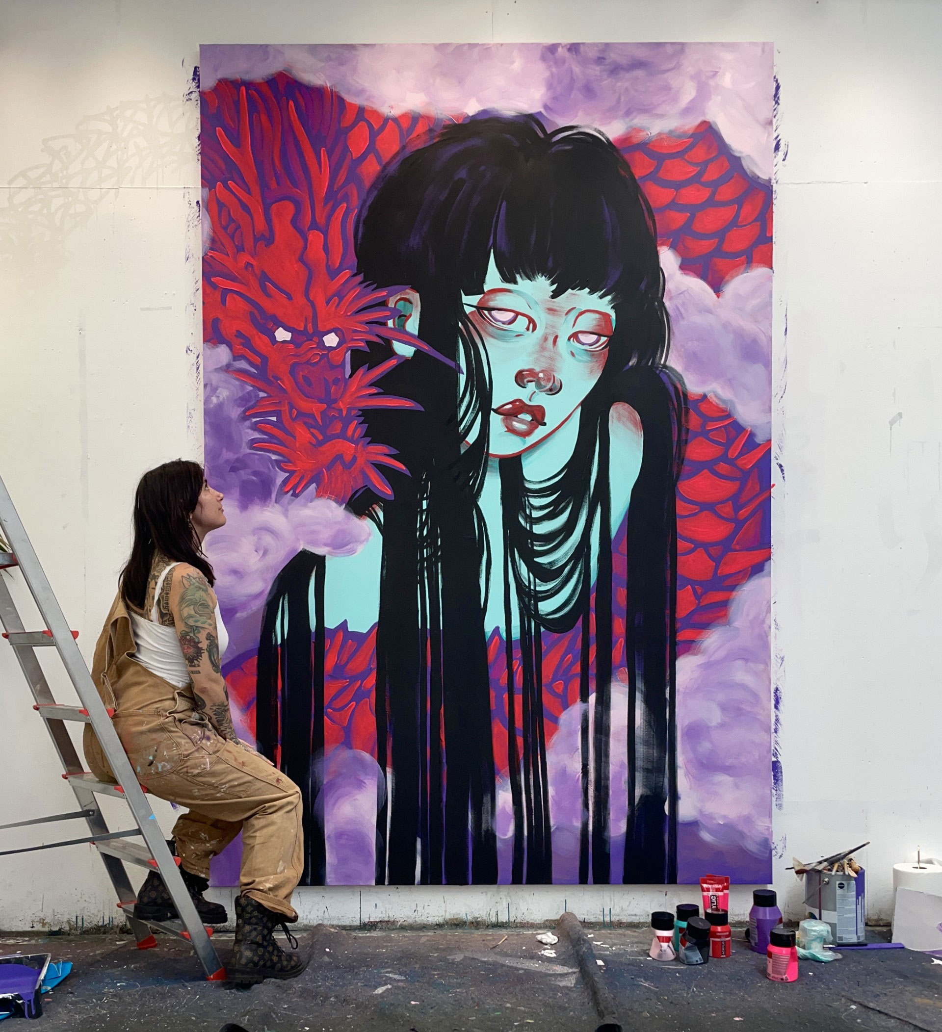 girl with dragon